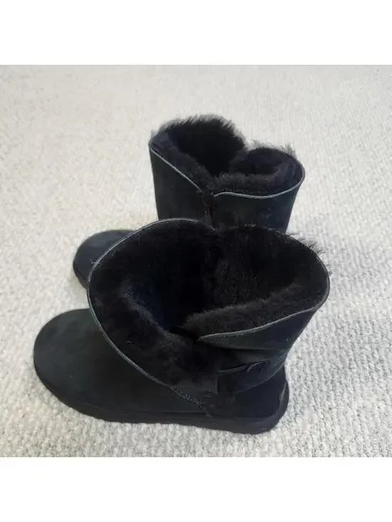 UGG Bailey Button II Classic Black Boots Size 10 - Picture 9 of 13